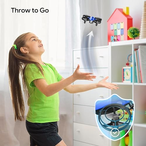 Miniatura 5 de TOMZON Mini dron A24 para niños con modo batalla, dron para niños con tiro para llevar, rotación de alta velocidad, giro automático y giro 3D,