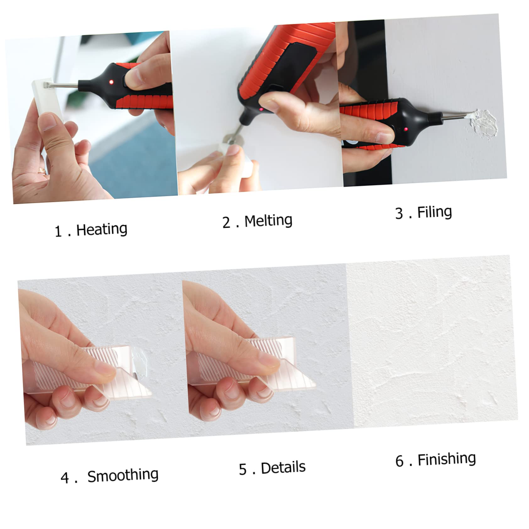 IWOWHERO 3 Sets Floor Scratch Repair Floor Filler Quick Heat Laminate Fix