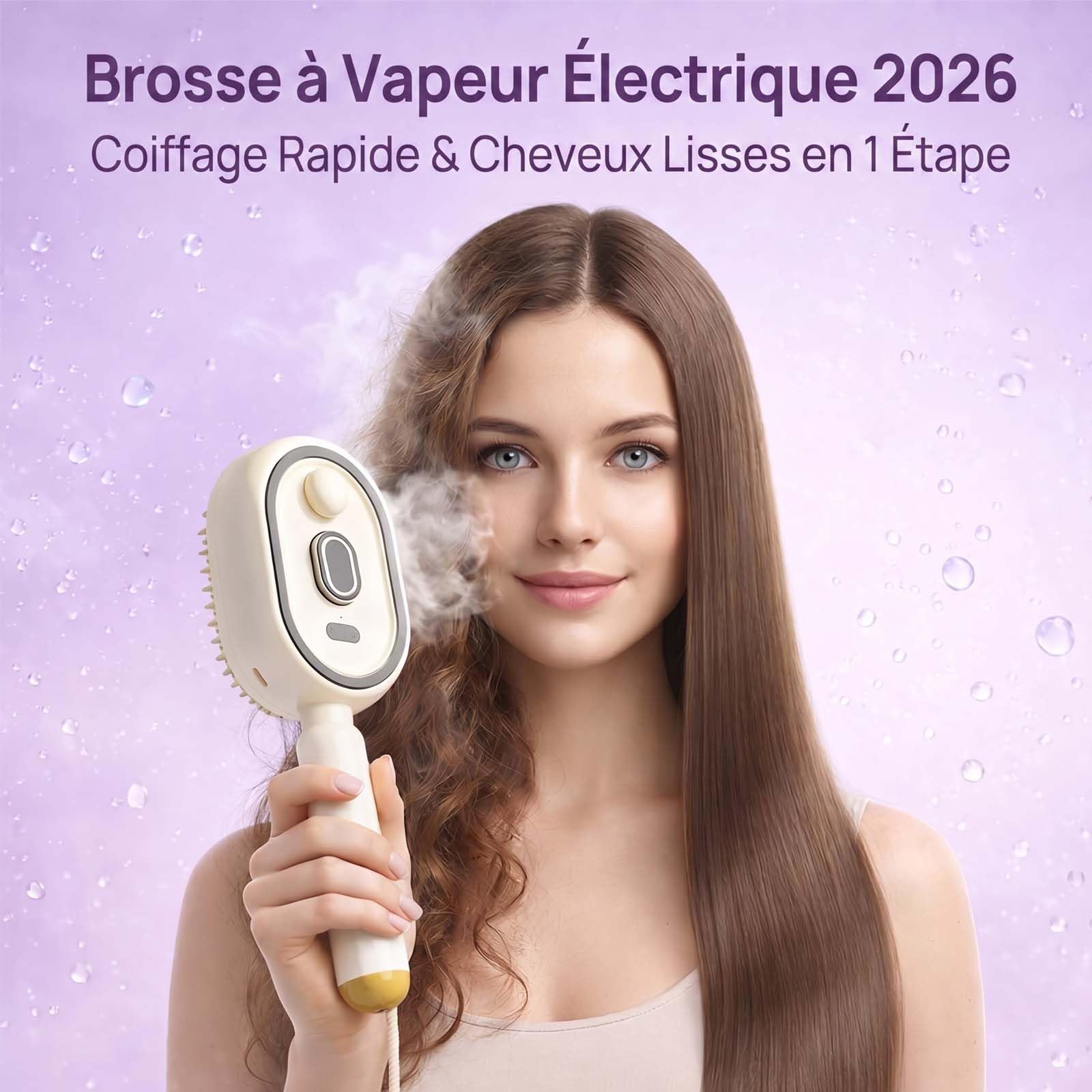 Peigne Massage à Coussin D'Air Et Spray éLectrique,3-in-1 Electric Steam Brush for Hair, 2026 Rechargeable Spray Air Cushion Massage Comb, Detangling Steaming Hair Care Brush with Self-Cleaning (3PCS)