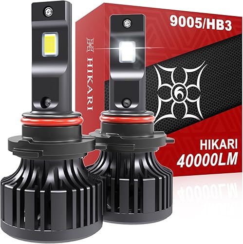 Miniatura 7 de HIKARI WINGS 2026 40000LM Bombillas LED H4 9003 de doble haz, 45W con chips centrales mejorados, kit LED de alto lúmen, 6000K, blanco frío, IP68