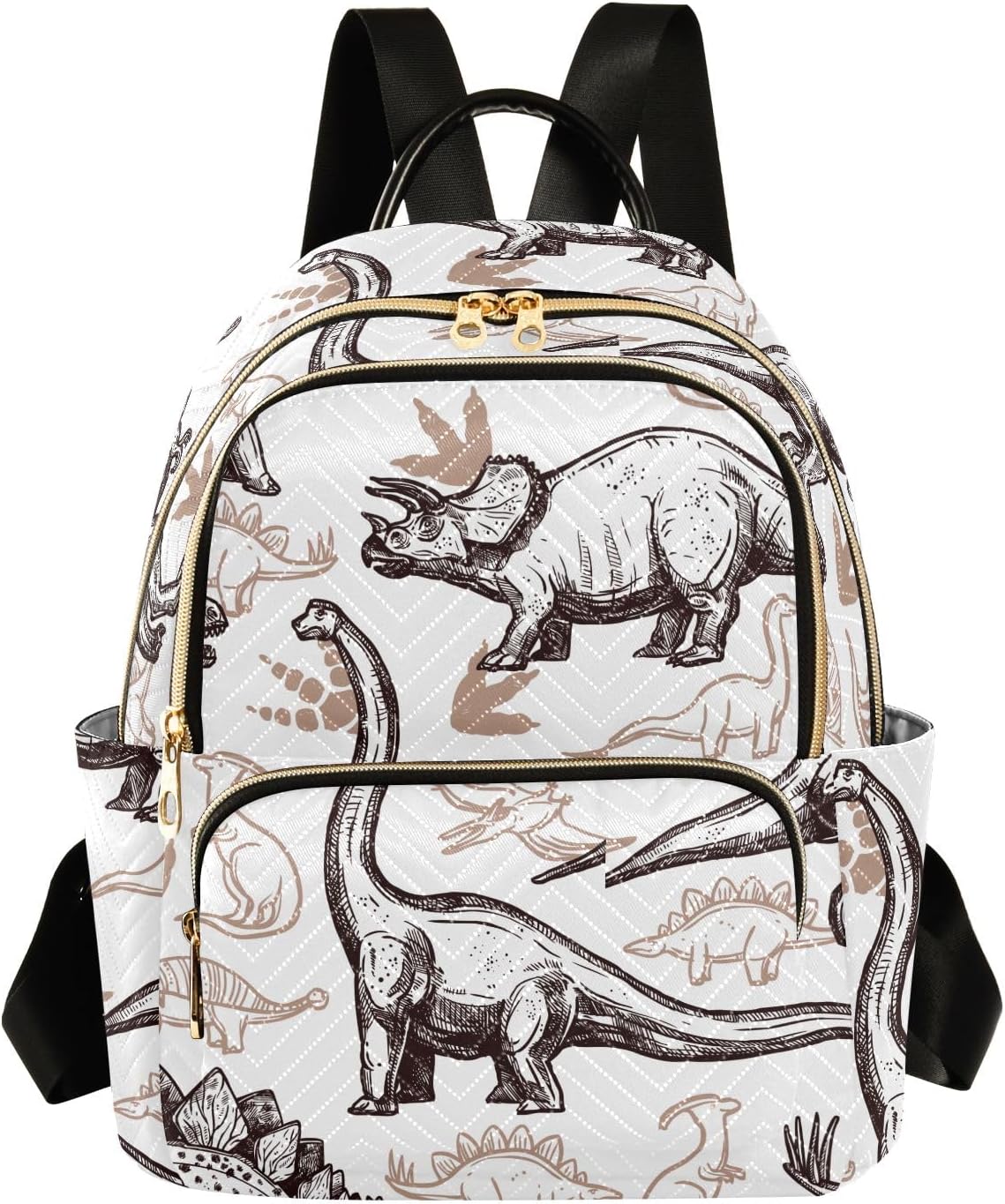 Mini Backpack Purse for Women Lightweight Girls Small Size Animal Dinosaurs Pattern School Teens College Traveling