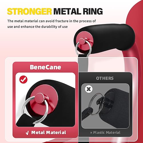 Vista 22 de BeneCane Bastón ajustable con mango acolchado suave compensado para hombres y mujeres, base de estabilidad extra ligera, cómoda, ayuda de movilidad