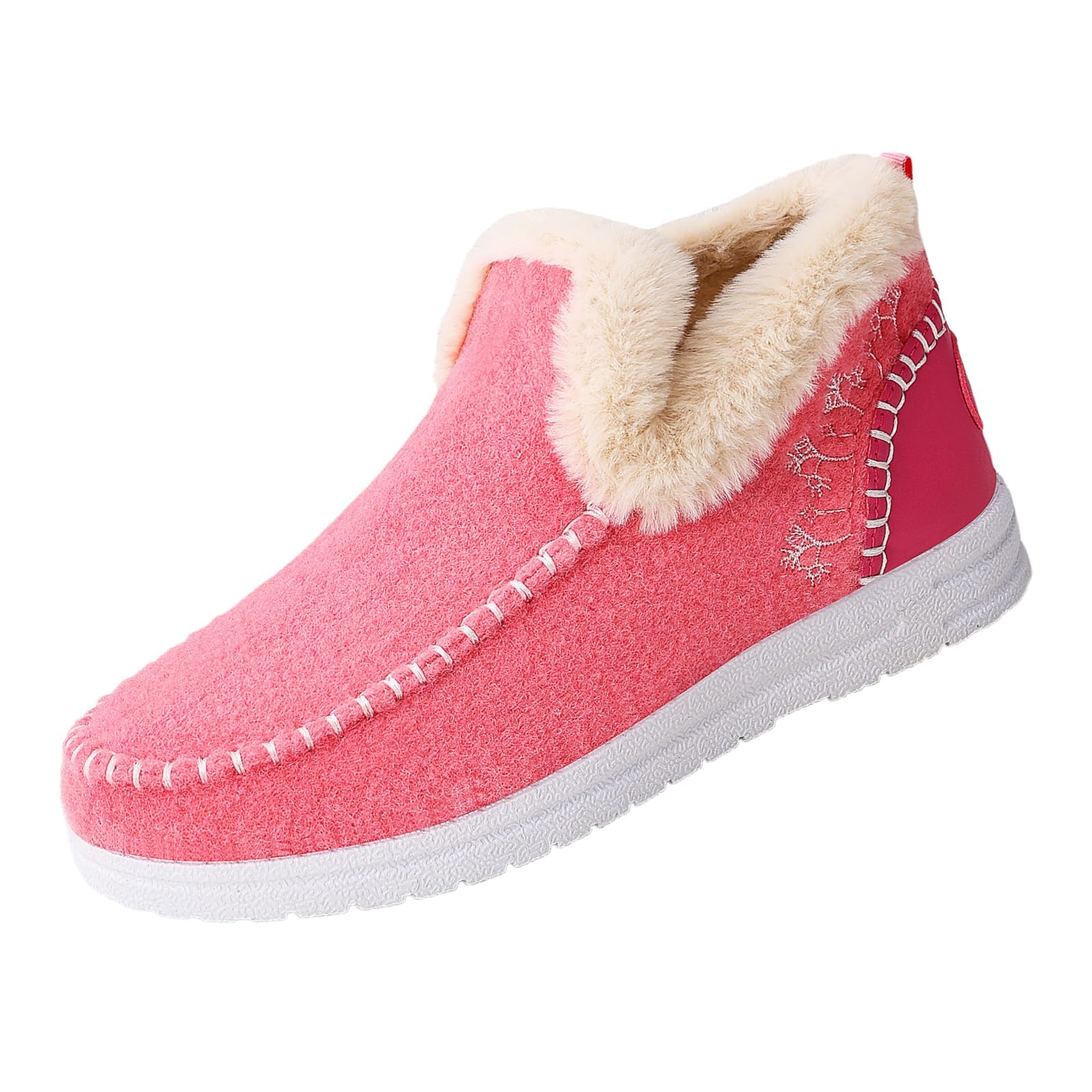 Womens large-sized thick and warm fashionable snow boots One-piece design Easy to put on and take off Suitable