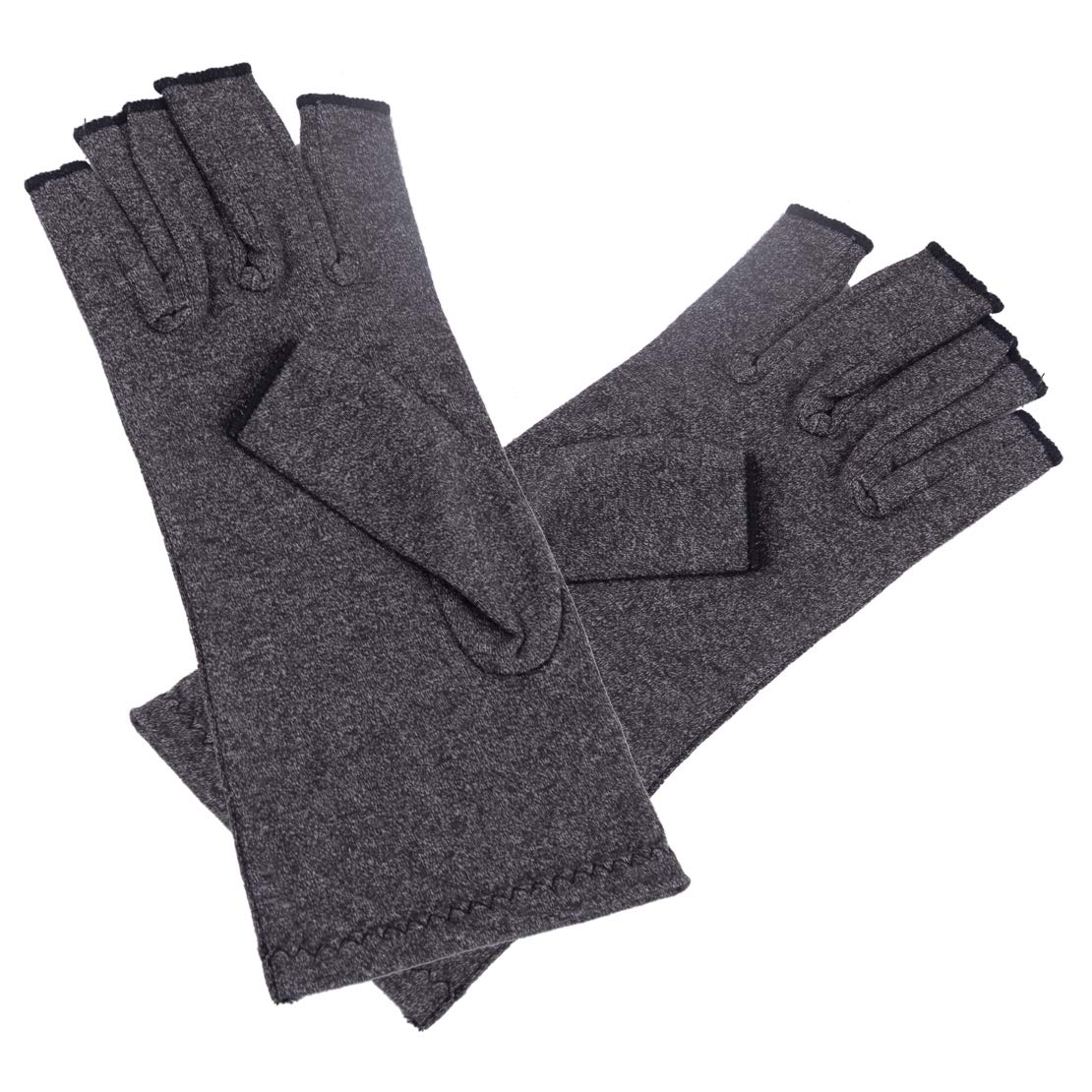 1 par Dedos Artritis Terapia Mano Alivio de los Dolores articulaires compresión Apoyo muñecas Guantes Gris Oscuro algodón y Spandex Large