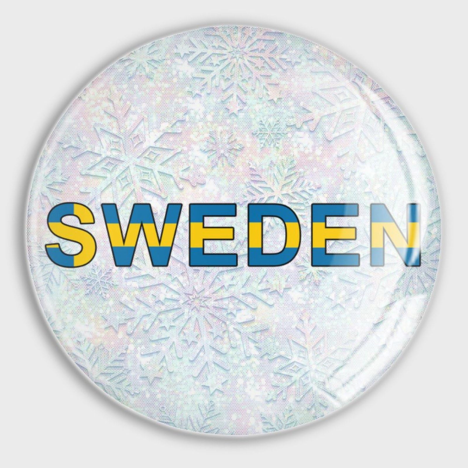 Imanes de cristal para nevera con potente agarre magnético de la bandera de Suecia