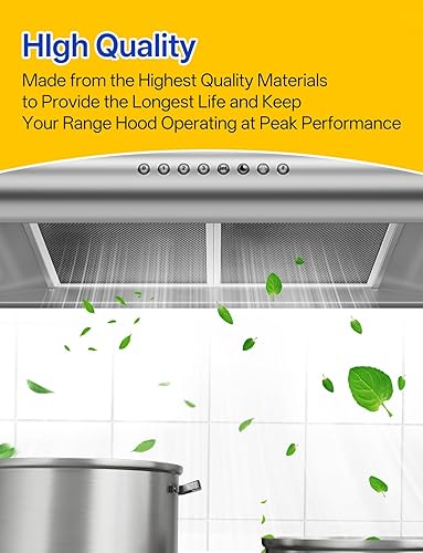 Miniatura 6 de 97007696 Filtro de campana extractora B-roan de 10.5 x 8.8 pulgadas, repuesto de filtro de ventilación de estufa para ventilador de escape sin