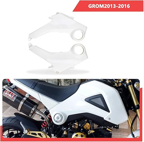 Miniatura 94 de Mokuo Luz de cabeza de fibra de carbono para motocicleta, panel lateral, soporte de señal de giro, apto para Honda Grom Msx 125 SF 2013-2016