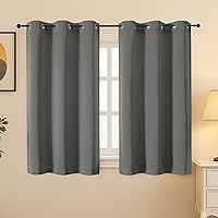 Vista 413 de Simplebrand Juego de 2 paneles de cenefa aguamarina para ventana de cocina de 14 pulgadas de largo, cortinas de oscurecimiento de habitación