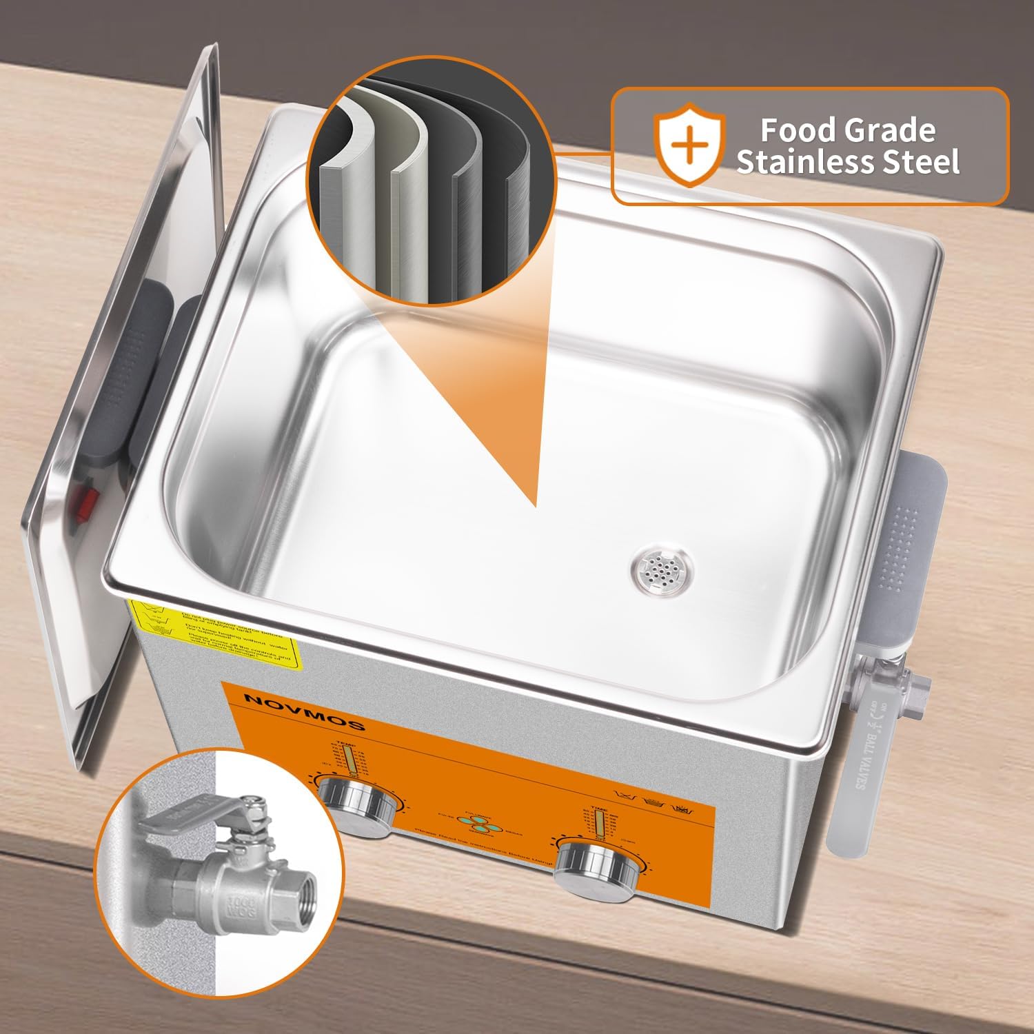 超音波洗浄機、デスクトップ、加熱、自動モード、温度調節可能、複数の