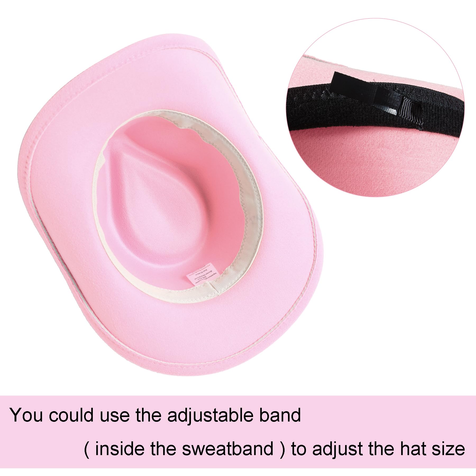 Jastore Sombrero de vaquero para bebé niña sombrero de vaquero occidental