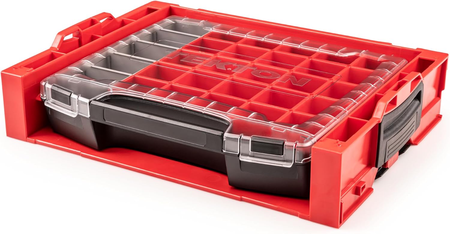 TEKTON Lidded Drawer (i-BOXX) with 26-Piece Organizer Bin Set in Stacking Drawer Rack | OLB94024