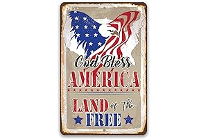 God Bless America, Land of the Free - Great Home and Office Patriotic Decoration