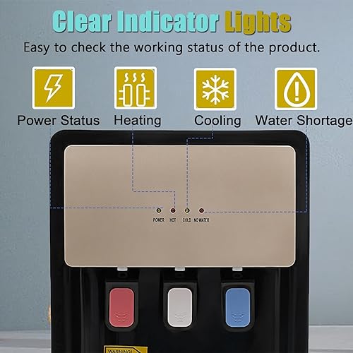 Miniatura 4 de Dispensador de enfriador de agua para botella de 5 galones (Champaign Gold)