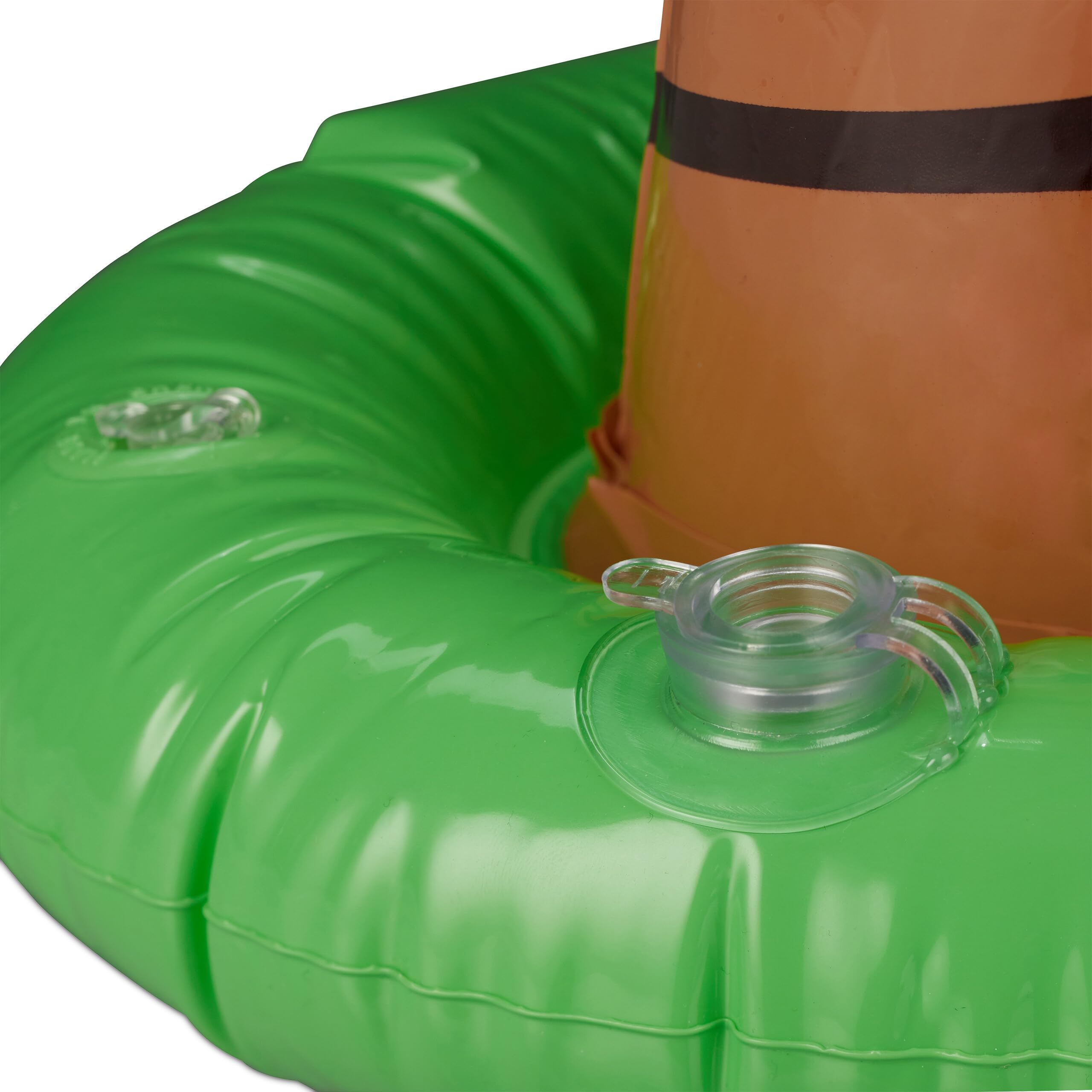 Relaxdays Nadmuchiwana palma, zestaw 2 sztuk, dekoracja na imprezę, basen i plażę, palma hawajska, duża, 80 cm wysokości, plastikowa palma, zielono-brązowa