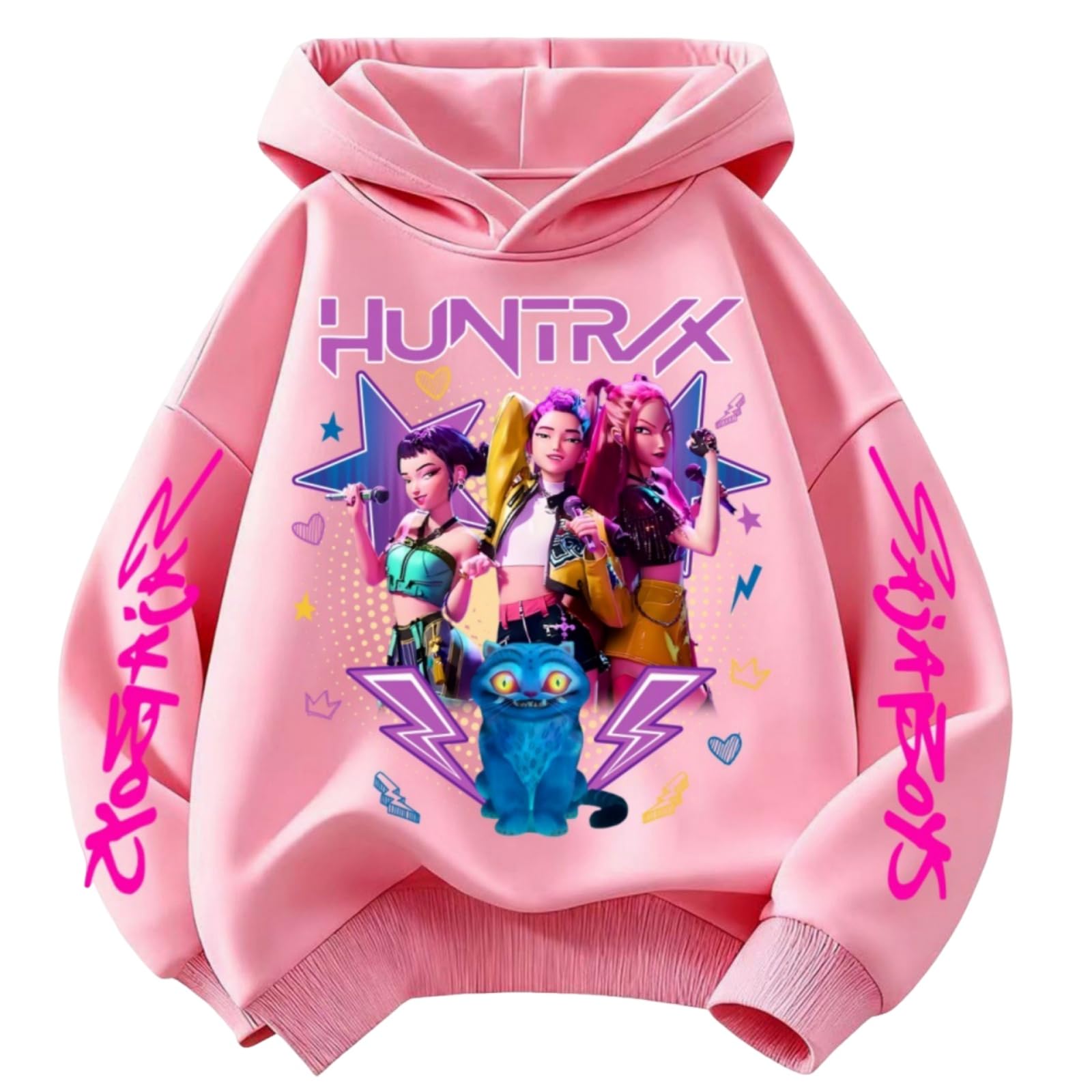 K-Pop Hoodie For Girls Teens Trendy Long Sleeve Sweatshirt Graphic Print Cozy Hunters Hoodies De-Mon Pullover — view 3