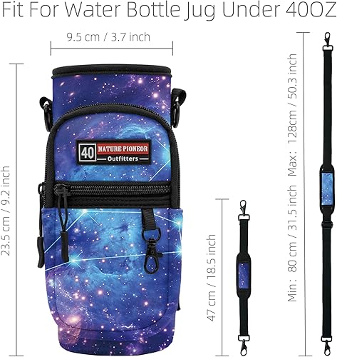 Miniatura 56 de NATURE PIONEOR Water Bottle Holder with Strap,Water Bottle Carrier Bag Sling Sleeve with Adjustable Shoulder Strap & Handle and Large Phone Pocket