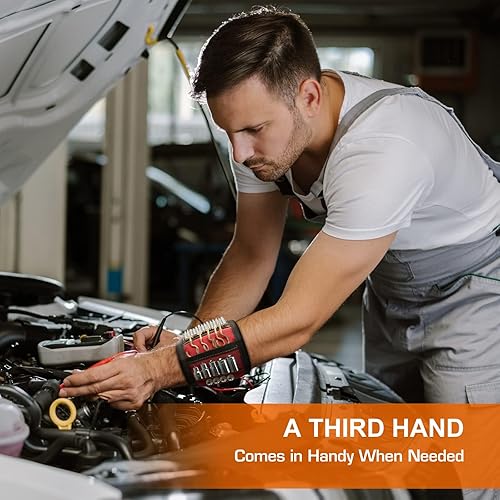 Miniatura 4 de Regalos de calcetines para hombres y mujeres, pulsera magnética 2 unidades de regalo para hombres, cinturón de herramientas magnético para sujetar