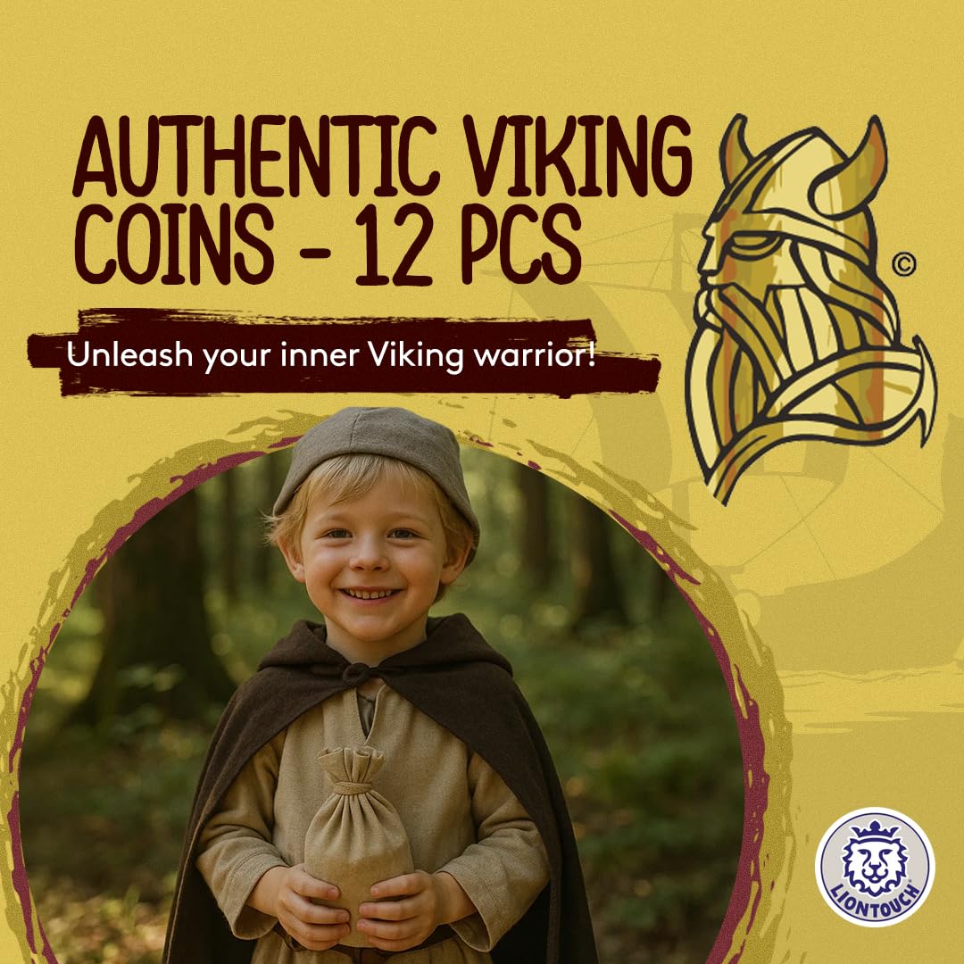 Liontouch - Viking Coin Set - 12 pcs., Gold & Silver, 10 x 7.6 x 5 cm - Image 2