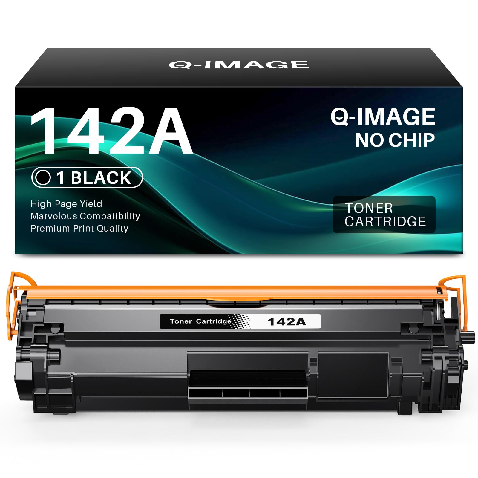 Q-image 142A W1420A 142X Tonerkartusche Kompatible für HP 142A W1420A W1420X für HP LaserJet MFP M110w Toner M140w M140we M110we M139w M139we Toner ohne (ohne Chip, 1 Schwarz )
