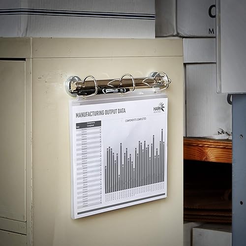 Miniatura 2 de Avery Anillos magnéticos industriales para colgar, anillos inclinados de 1.5 pulgadas, mecanismo de carpeta de 3 anillos, paquete de 6 (Avery 46036)