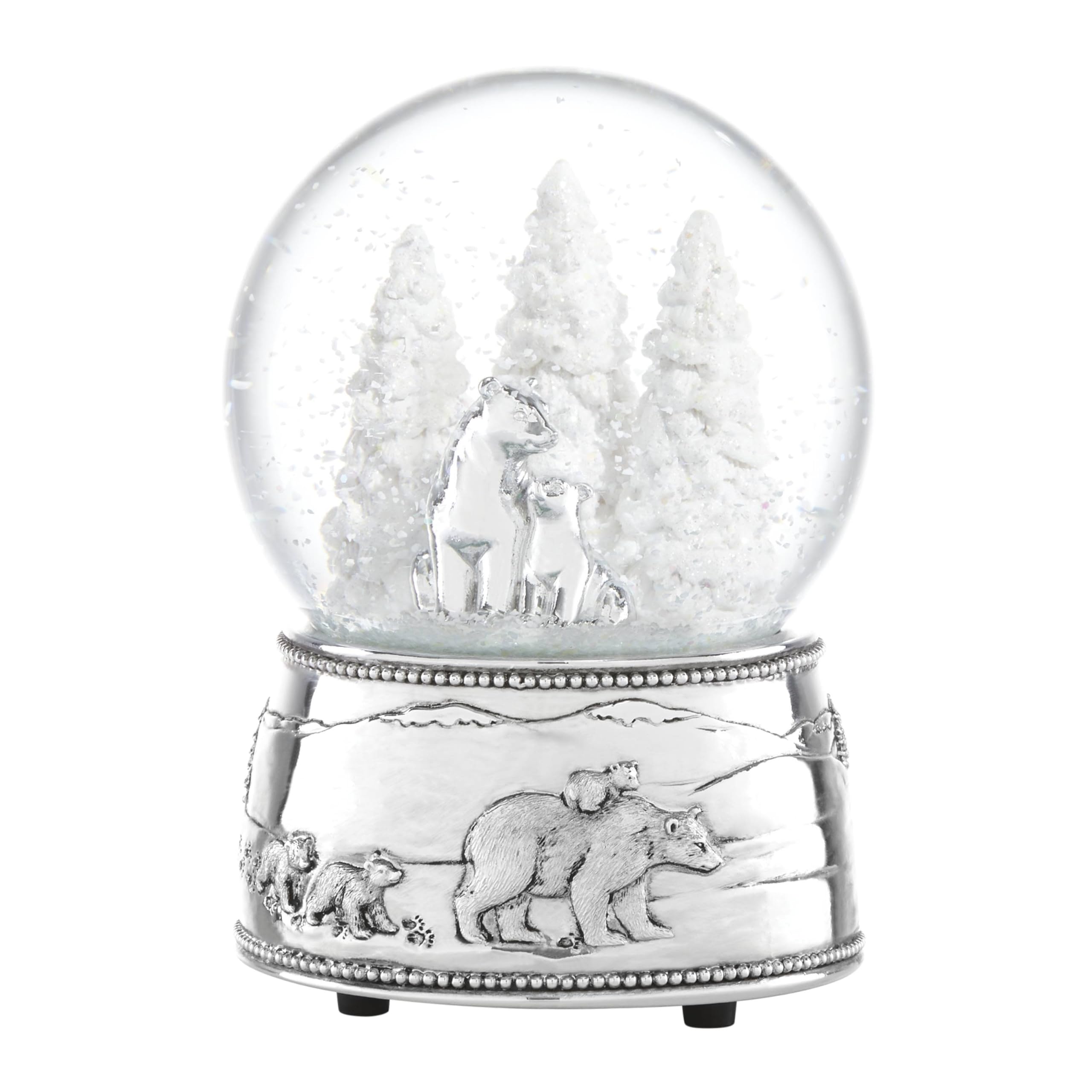 Lenox North Pole Bound Polar Bear Musical Snow Globe, Multicolor, 2.25 LB