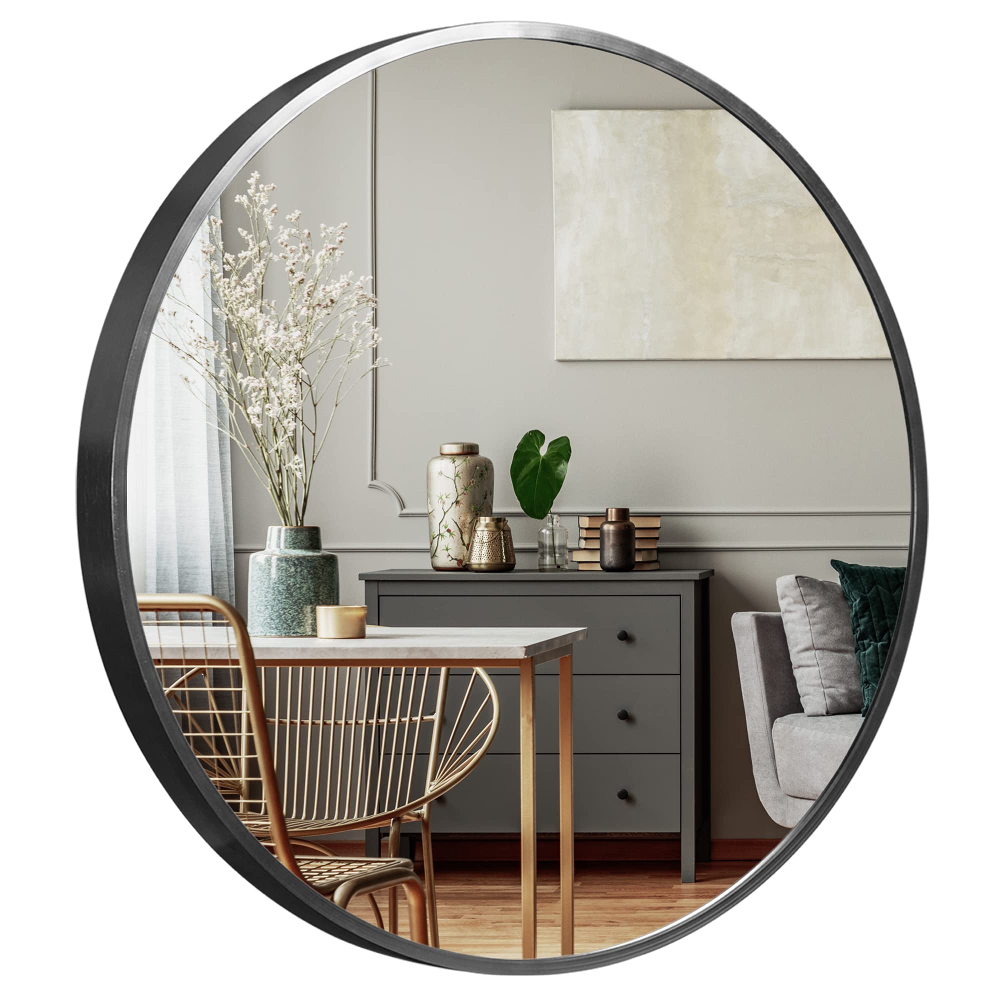 Miroir décoratif de salon 61 cm NeuType pour illuminer votre chambre à coucher