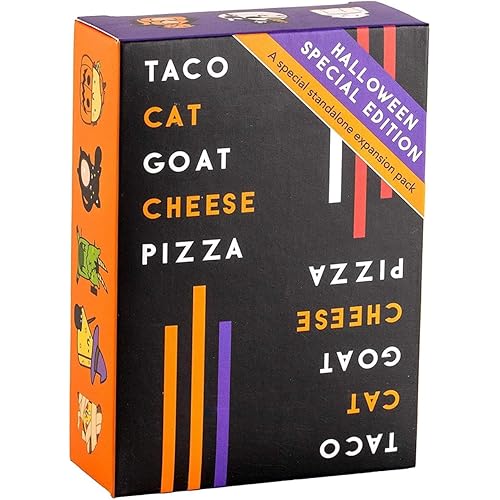 Taco Cat Goat Cheese Pizza Halloween Edition Wildly Spooky Card Game for Family Game Night | Easy to Play 15 Minute Rounds | Fun for Kids, Teens, Adults, and Families | 2-8 Players