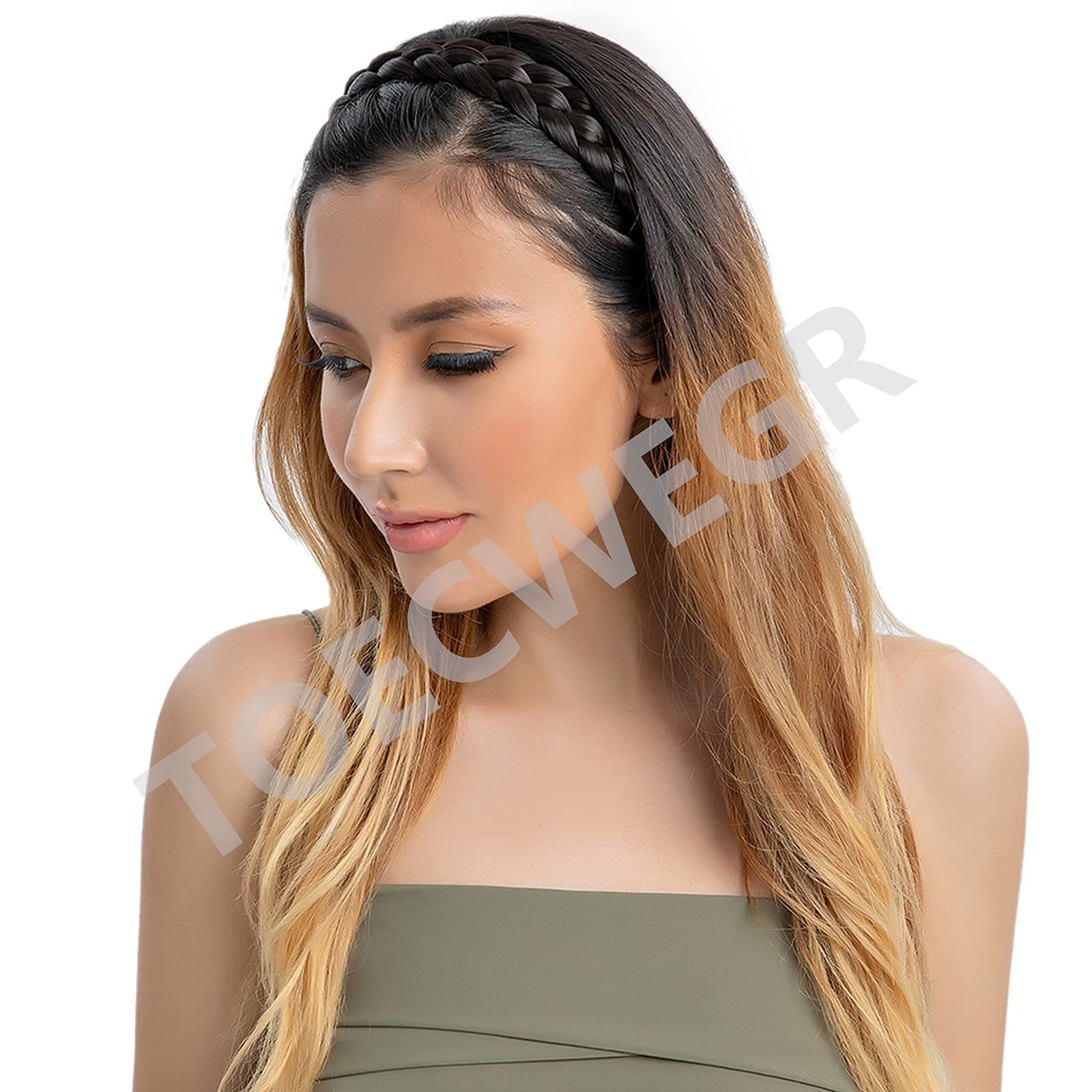 Amazon.com : TOECWEGR 5 Strands Synthetic Hair Braided  display picture 2