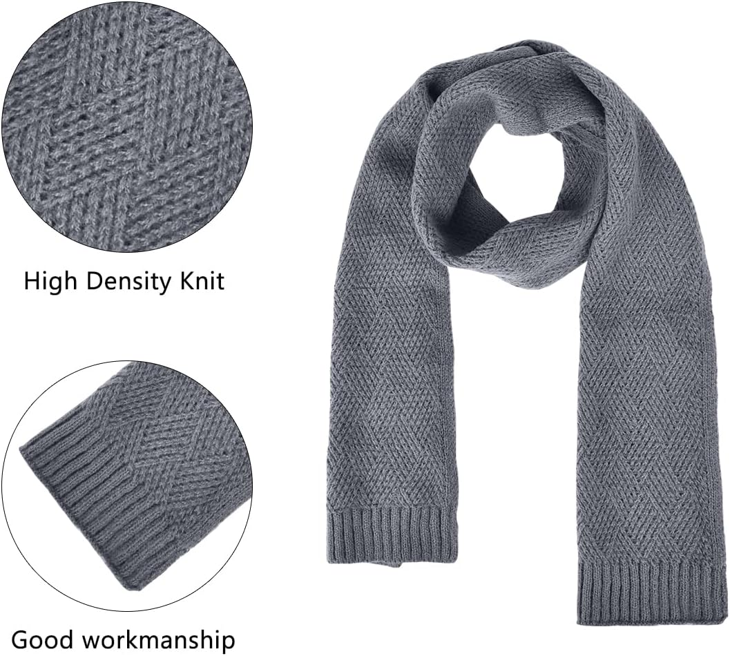 Womens Beanie Hat Scarf Gloves Set,Fleece Lined Winter Hat with Pom Pom,Long Knit Scarf Touchscreen Gloves for Cold Weather - Image 3