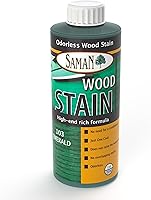 SamaN Emerald Water-Based Interior Wood Stain - Safe Non-Toxic for Furniture, Cabinets, Moldings (TEW-103-12, 12 oz)