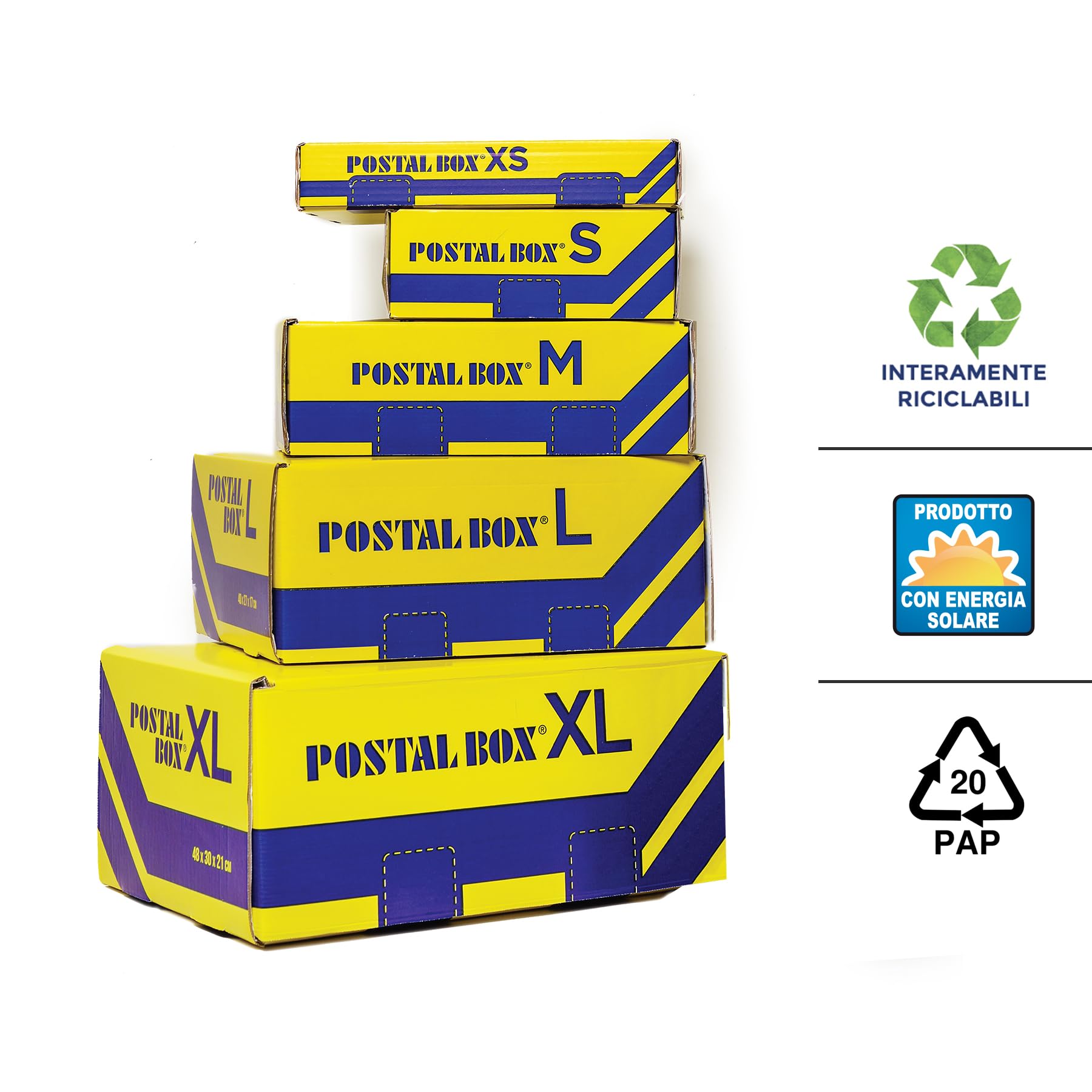 BLASETTI - Scatole per Spedizioni Automontanti POSTALBOX XL - Confezione 10 Pezzi da 48x30x21 cm. Ideali per Spedire e Proteggere Oggetti