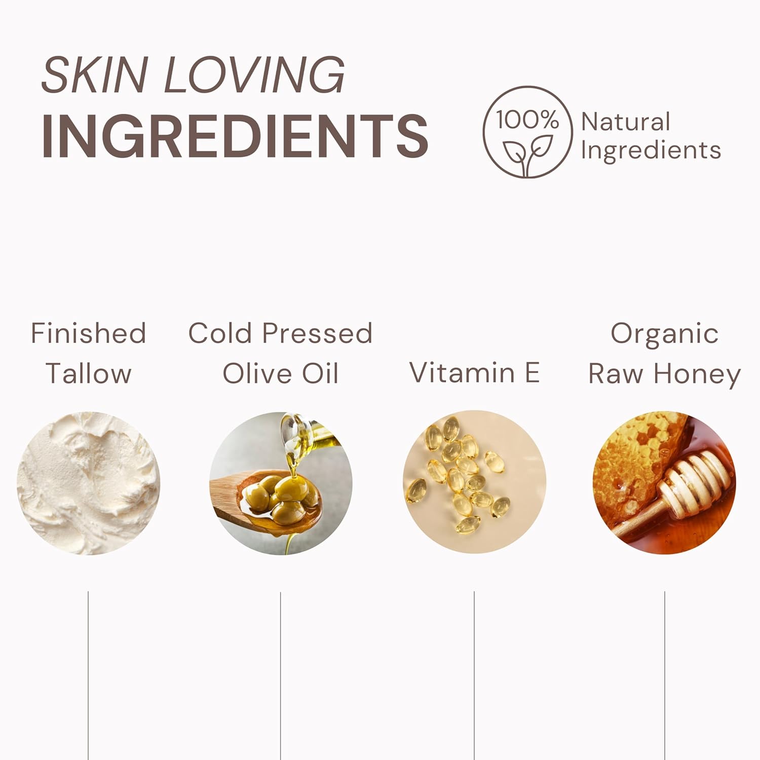 100% Grass-Fed Whipped Tallow Cream (Unscented) - Halal-Certified Beef Tallow for Skin with Organic Raw Honey, Olive Oil & Vitamin E - Natural Face & Body Moisturizer for All Skin Types, 4 oz