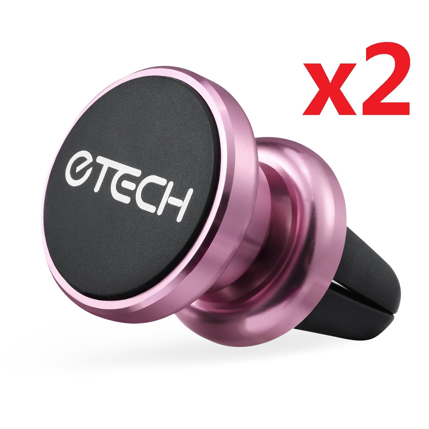Soporte magnético para coche para iPhone X, 8 Plus, 7, 6S, 5S, Galaxy S5, S6, S7, S8, S9, Google Pixel, LG, y otros smartphones