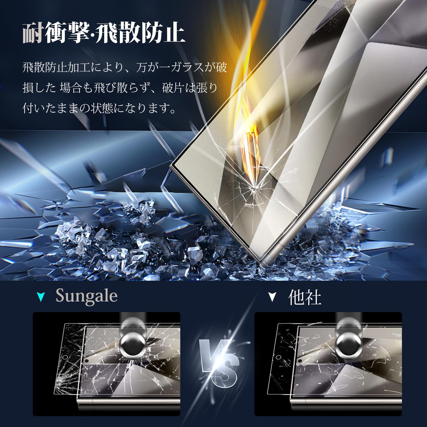 Amazon | Sungale Galaxy S24 ultra ガラスフィルム 【4枚セット 