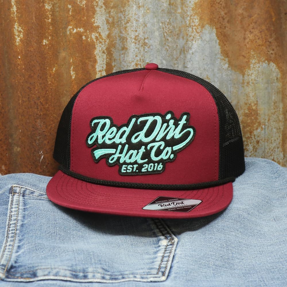 Red Dirt Hat Company Adjustable Snapback Rope Hat - Stylish Snapback Trucker Cap for Men & Women