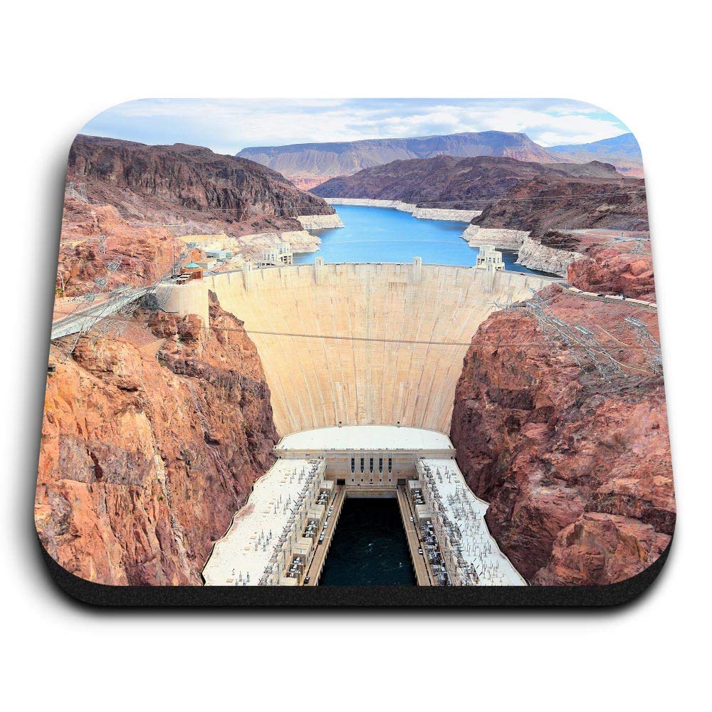 Destination Vinyl Ltd Multicolor 1 X Square Mdf Fridge Magnet - Hoover Dam Nevada Usa 3356