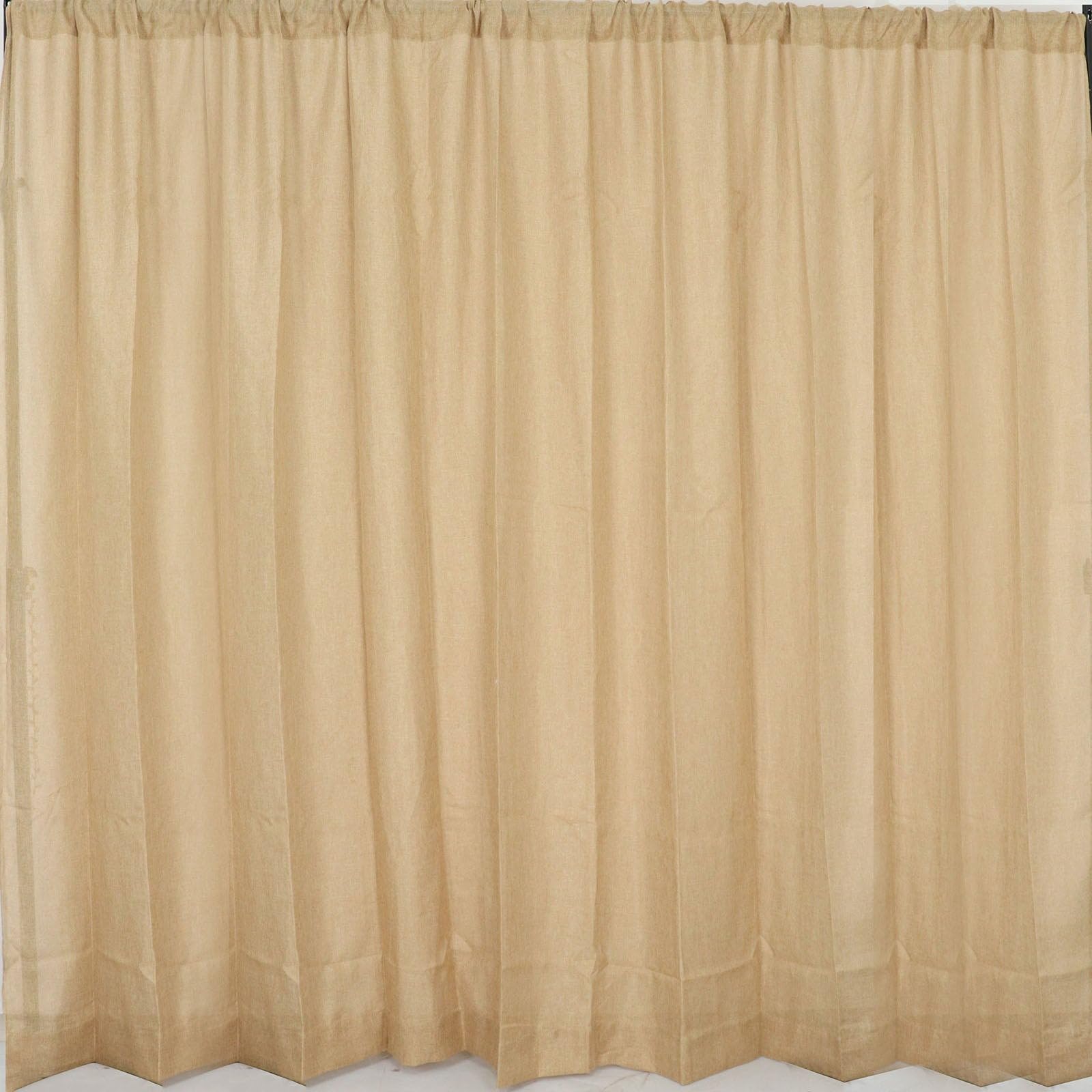 8x8 feet Natural Faux Burlap Curtain Photography Backdrop Panel Wedding Party Events Reception Decorations Supplies