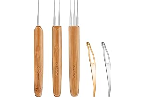 5 Pieces Dreadlocks Crochet Hook Tool Dread Comb - 0.75mm