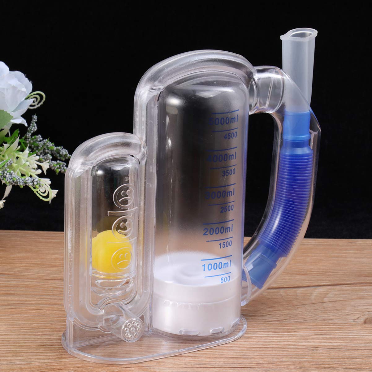 iplusmile 5000ml Spirometer Volumetric Exerciser, Portable Spirometer