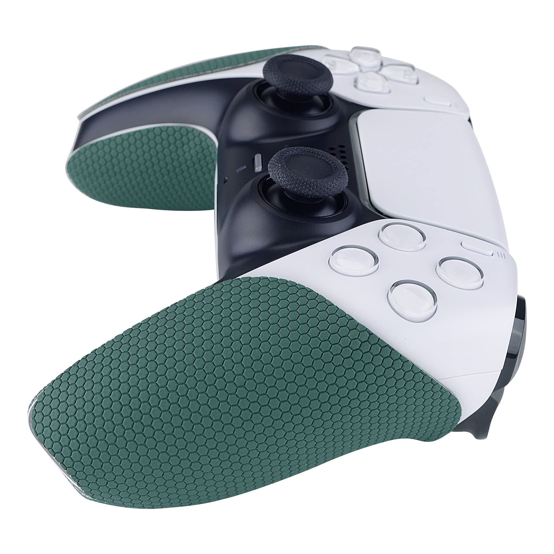 eXtremeRate PlayVital Protection pour ps5 Manette Grip Sticker,Autocollant Poignée pour ps5 Accessoires Controller,Skin Antidérapants-Vert - 4