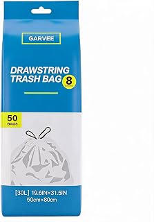 Garvee Heavy Duty Drawstring Trash Bags 30L