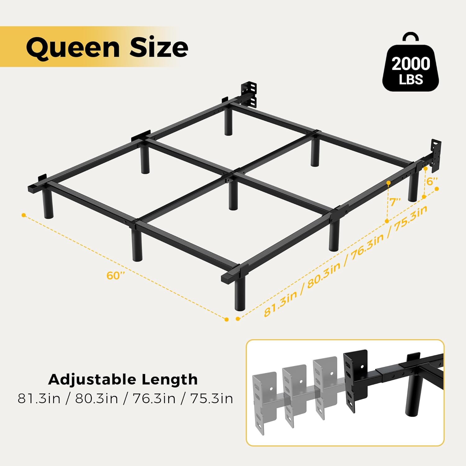 best queen size platform bed frame in use