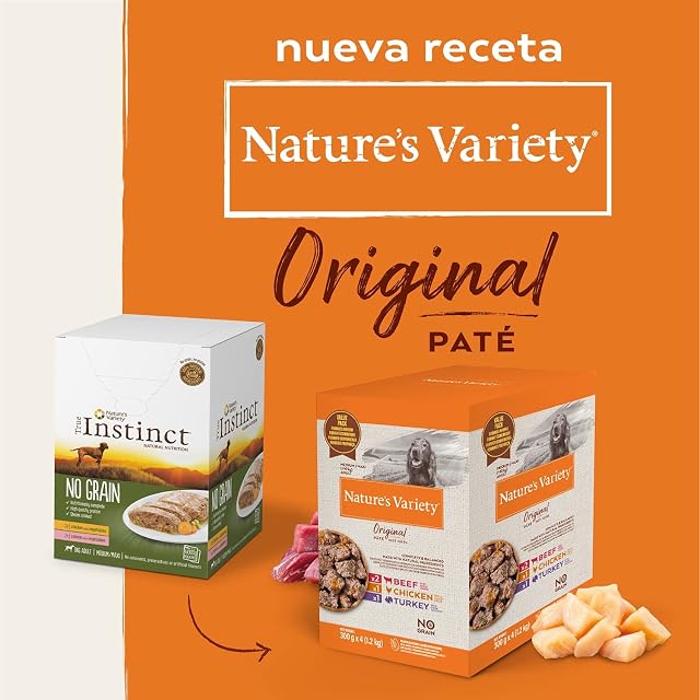 Foto 6 de 6 de Nature's Variety Original No Grain - Multipack de patés para Perros Adultos - 4 Multipacks de 4 x 300 g