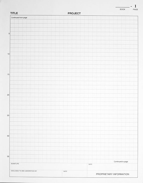 BookFactory Economy Red Lab Notebook - 168 Pages (Grid Format), 8 7/8'' x 11 1/4'', Flexible Red Cover Laboratory Notebook (Made in USA)