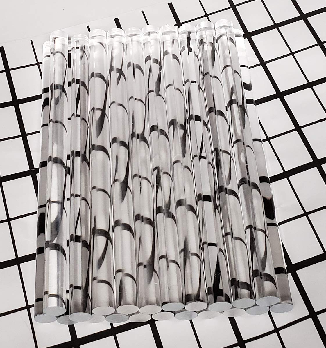20 Pcs 3/8” OD x 6 Inch Long Clear Acrylic Plexiglass Rod Dowels, Pegs .375" Diameter Approx 9.52mm