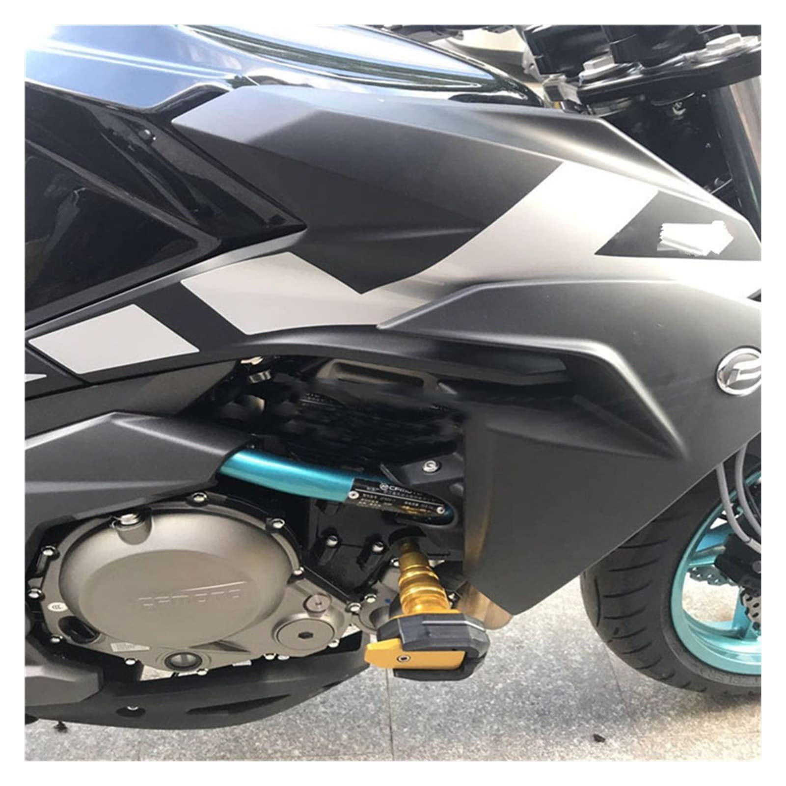 MINGNINGBAIHUO Protection Contre Les Chutes Cadre Pour Yamaha FJR1300 2004-2017 - Barre Crash Pad Argent
