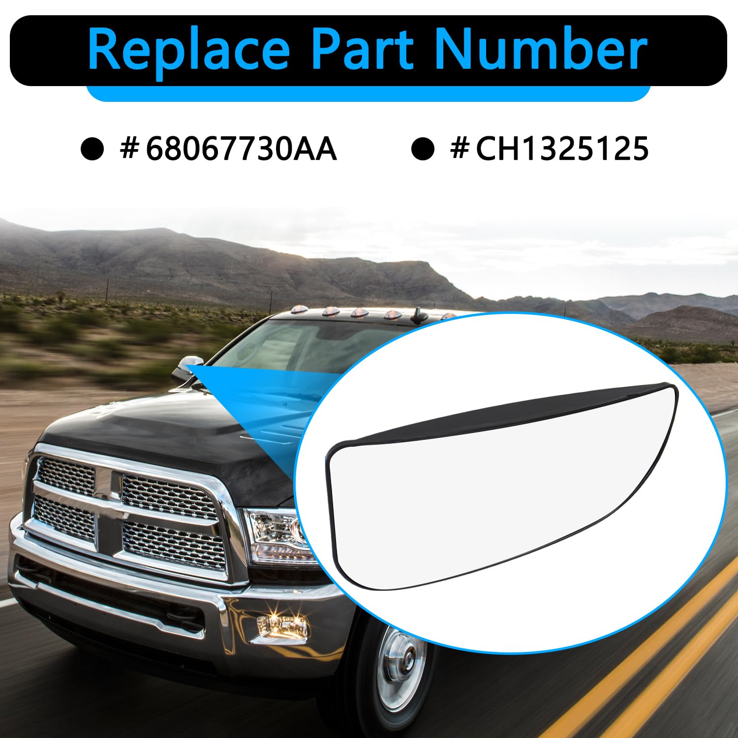 Towing Mirrors Passenger Side Power Heated Tow Mirror For 2010-2018 Dodge Ram 1500, 2500, 3500 2021 Ram 1500 Mirror - Foto 4