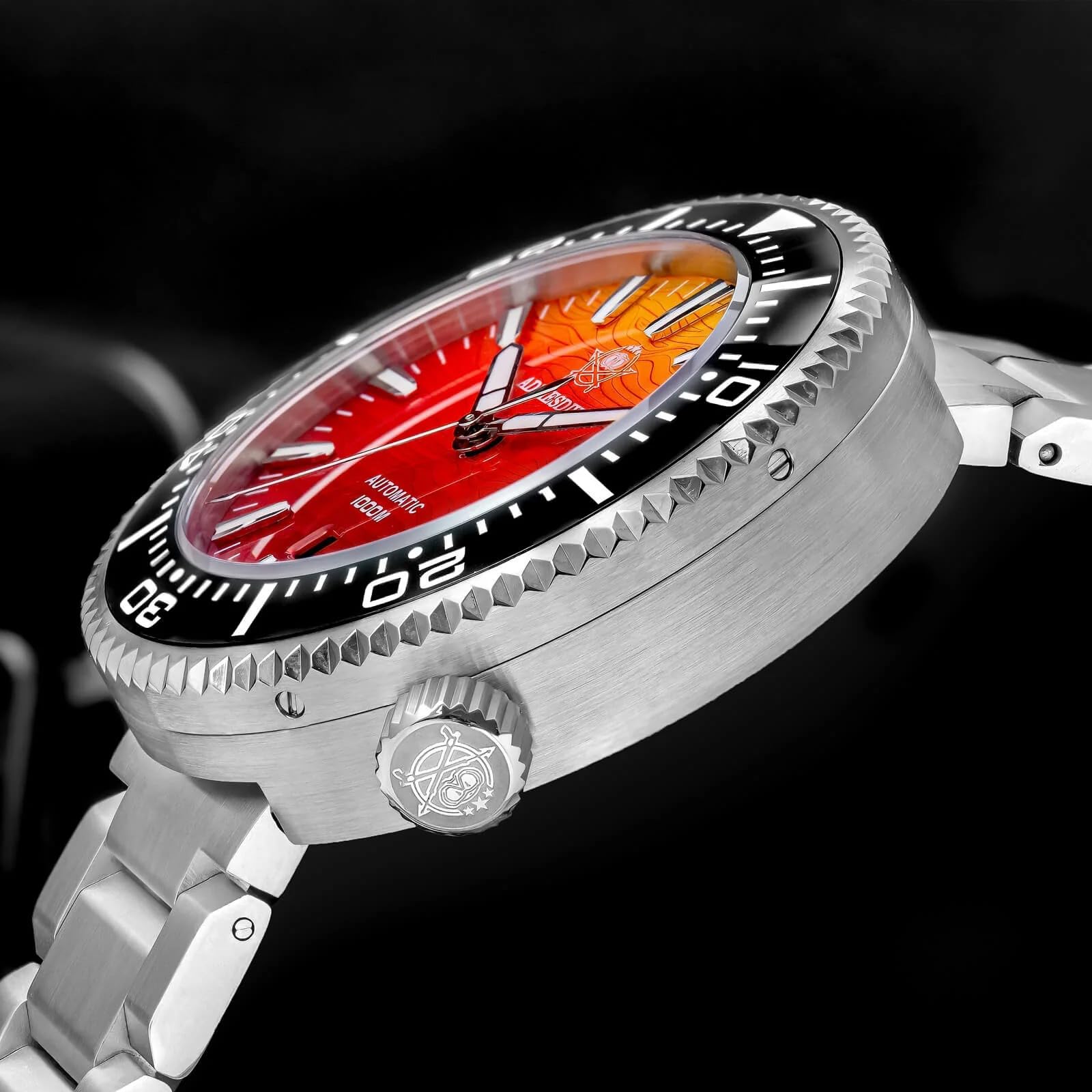 TACTICAL FROG Addiesdive AD2526 46 mm męski zegarek do nurkowania 8215 mechanizm automatyczny