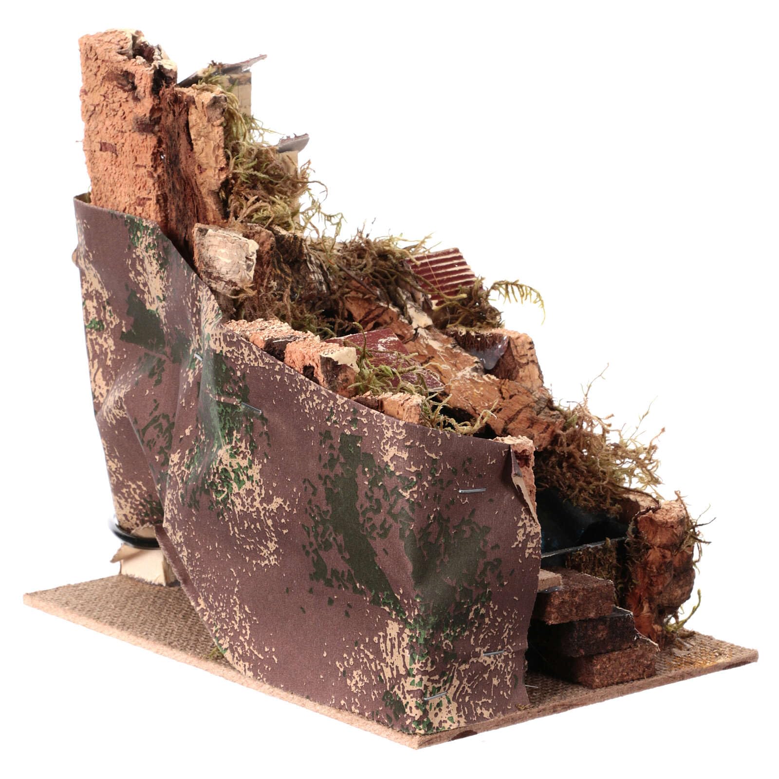 Holyart Casas, ambientaciones y Tiendas: Pueblo con Arroyo con Bomba 20x20x15 cm belén 10 cm