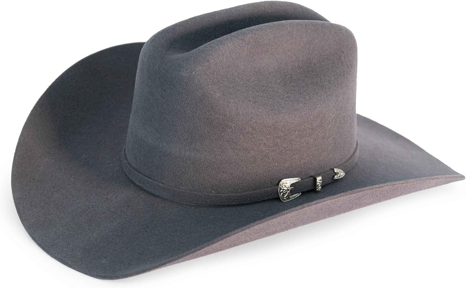 Tucson Hats: Dallas 100x Grey Steel - Premium Wool Cowboy Hat, Cattleman Crease, Western Wide Brim for Rodeo & Gala